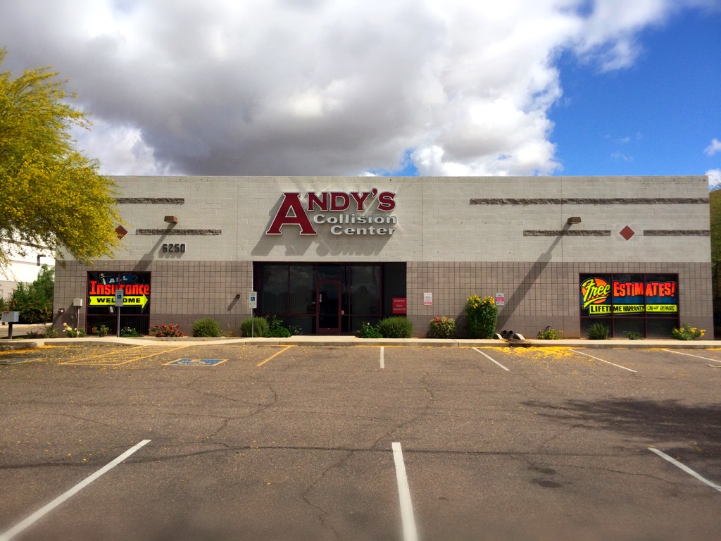 Allard Collision – Andy’s collision center Glendale shop exterior Allard Collision - Andy's collision center Glendale shop exterior
