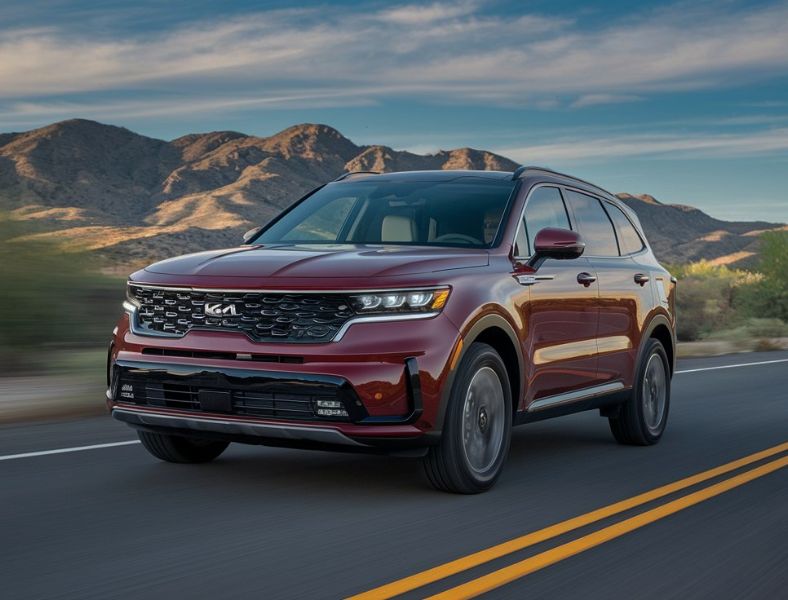 cherry-red-kia-sorento in AZ Allard Collision Kia Certified Collision Repair cherry-red-kia-sorento-in-AZ-Allard-Collision-Kia-Certified-Collision-Repair