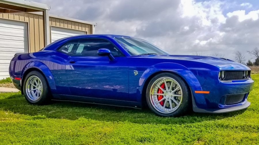 Dodge Certified Collision Repair blue hellcat